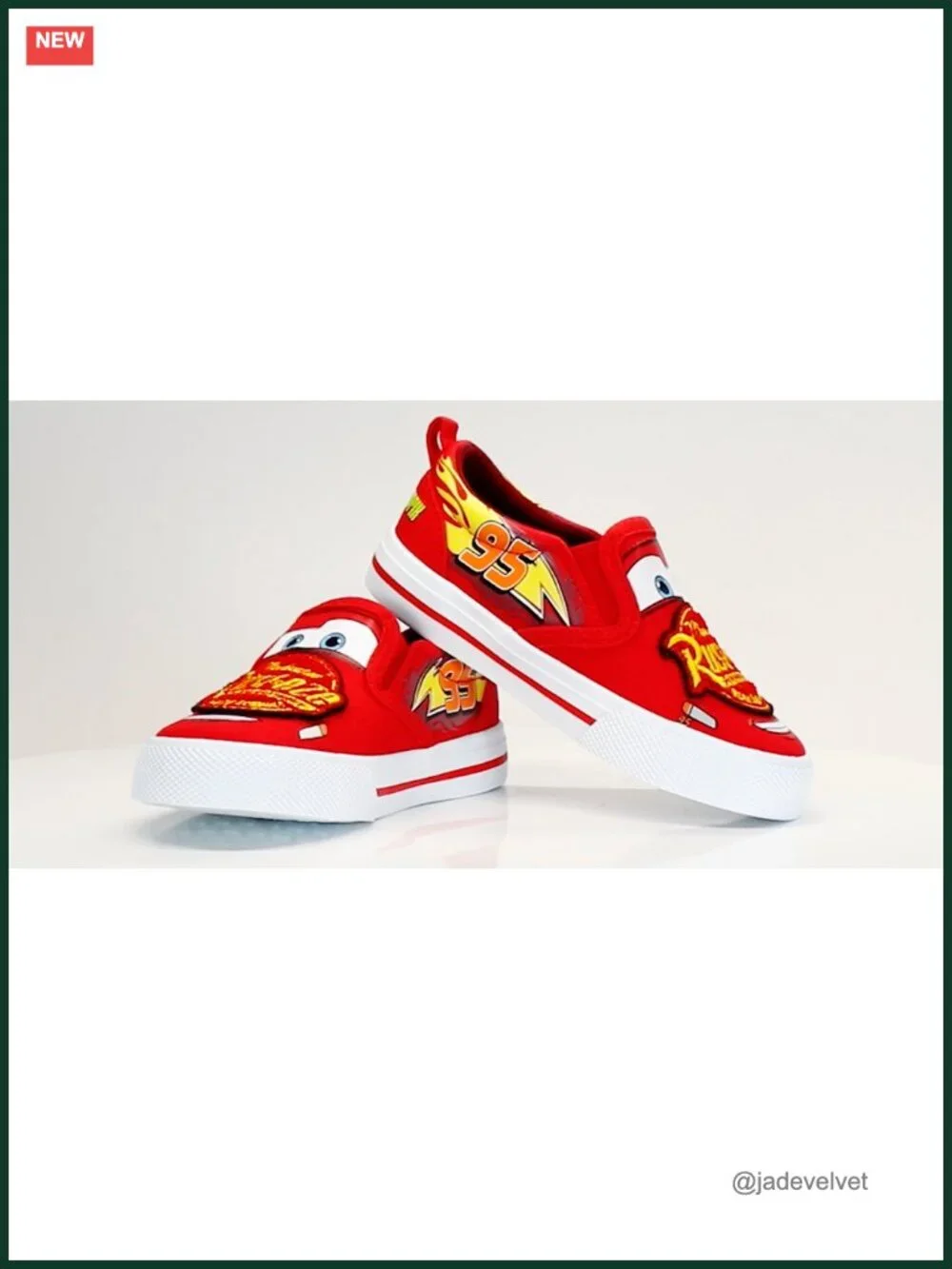 Disney Cars Lightning McQueen Lowtop Canvas Slip-On Sneakers Toddler/Little Kid